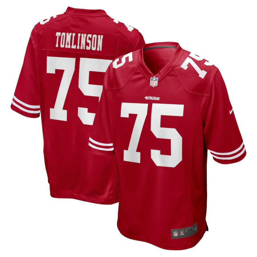 Men San Francisco 49ers #75 Laken Tomlinson Nike Scarlet Game NFL Jersey->san francisco 49ers->NFL Jersey